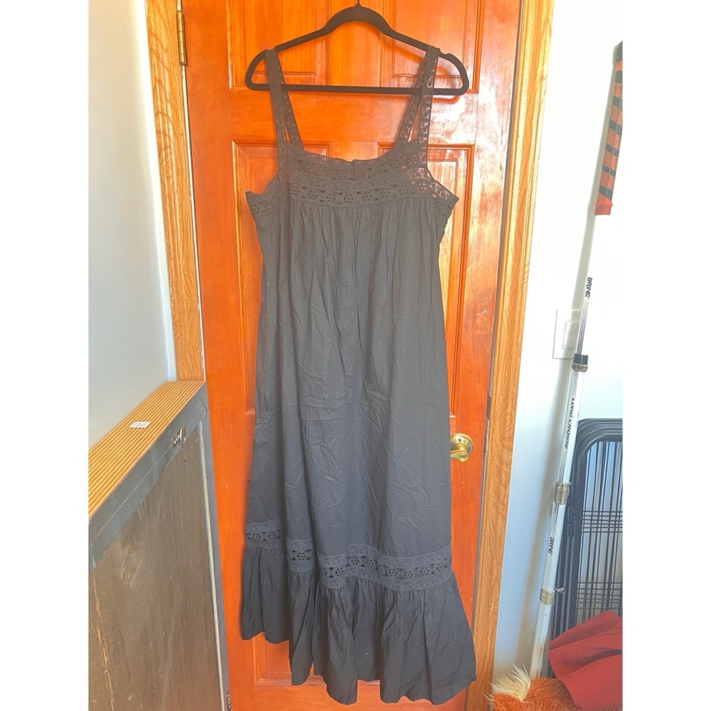 J. Crew Athena Elegant Black Maxi Dress